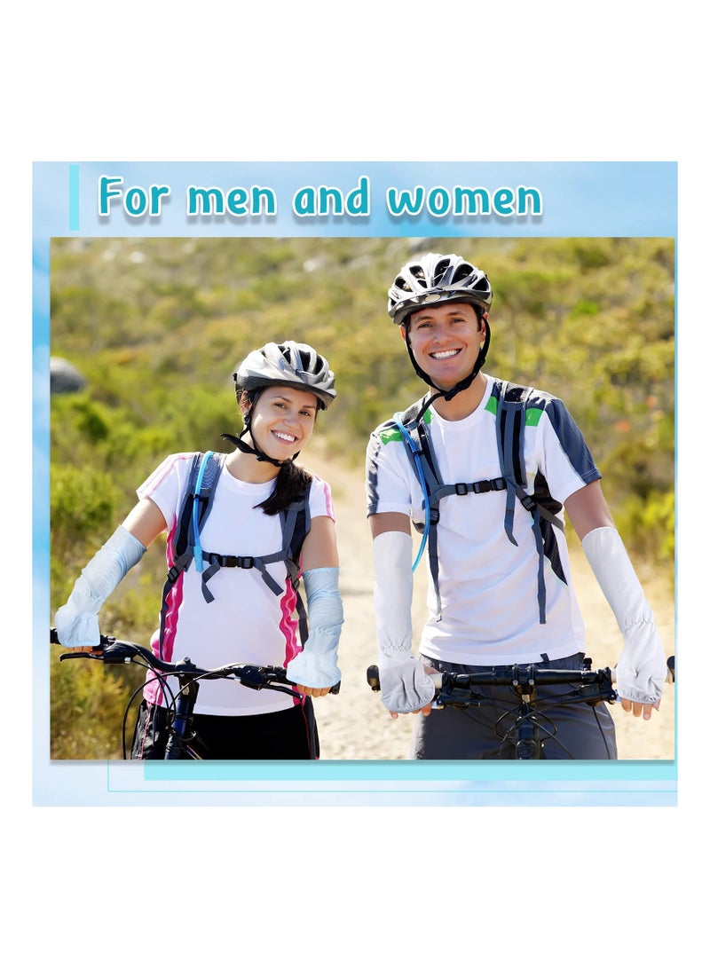 9 Pairs Arm Sun Sleeves Cooling Driving Fingerless Sun Sleeves for Women Men Youth UV Protection Arm Sleeves Adjustable Arm Sleeve with Gloves for Gardening Outdoor Sports Running Golf
