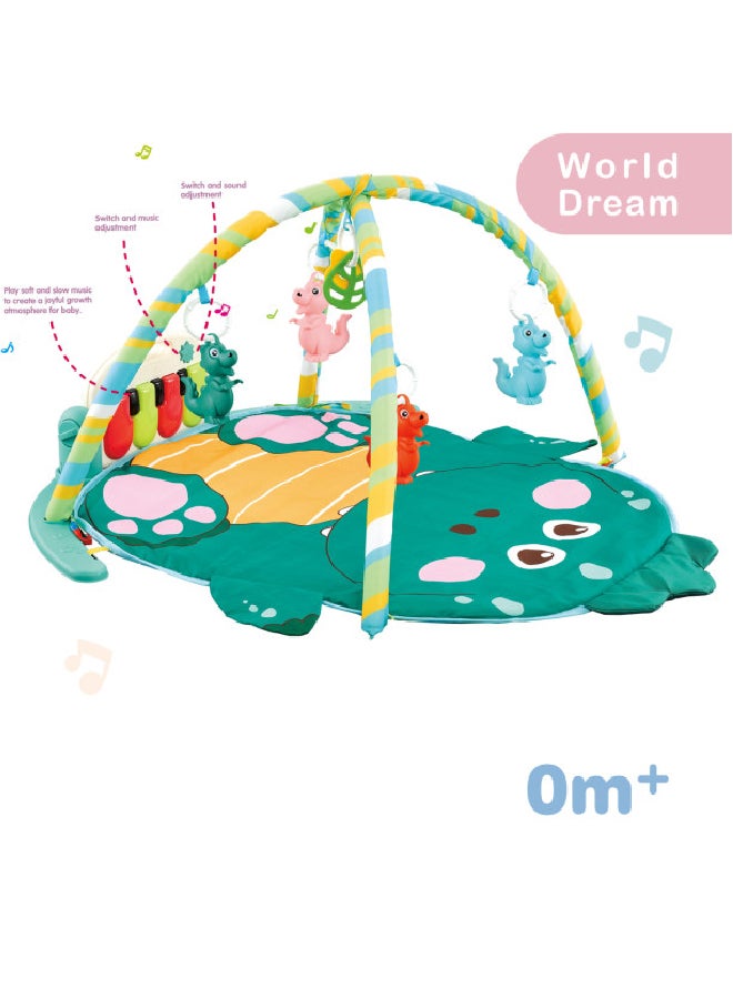 Baby Bym 2-in-1 Kickin' Tunes Music and Language Play Gym and Piano Tummy Time Activity Mat