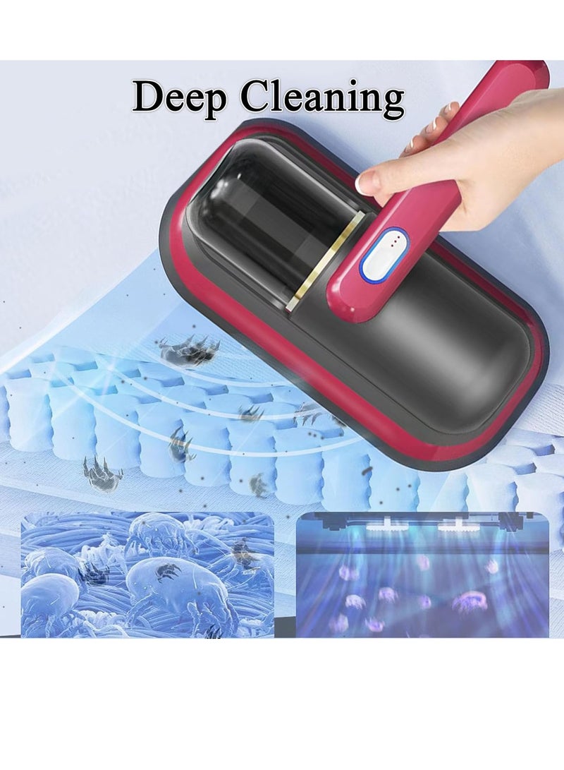 Bed Vacuum Cleaner Upgraded Cordless UV Vacuum Cleaner, Handheld deep Mattress Vacuum Cleaner, Effectively Cleans Bedding, Sofas, Carpets and Other Fabric Surfaces