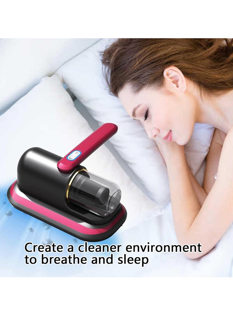 Portable Wireless Vacuum Cleaner For Bed , Handheld Mite Remover，Electric UV Sterilizer for Pillows, Sheets, Mattresses, Sofas, Plush Toys and Other Fabric Surfaces.