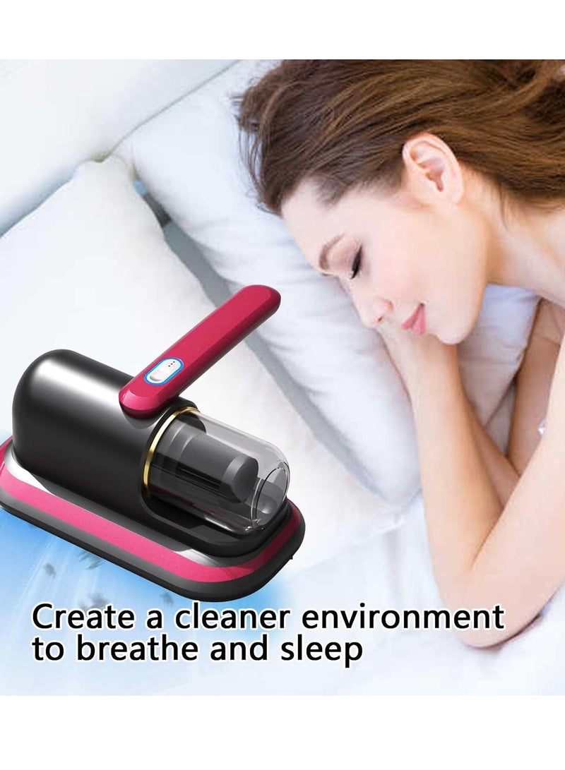 Portable Wireless Vacuum Cleaner For Bed , Handheld Mite Remover，Electric UV Sterilizer for Pillows, Sheets, Mattresses, Sofas, Plush Toys and Other Fabric Surfaces.