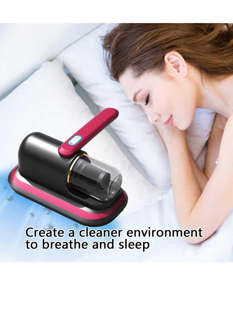 Portable Wireless Vacuum Cleaner For Bed , Handheld Mite Remover，Electric UV Sterilizer for Pillows, Sheets, Mattresses, Sofas, Plush Toys and Other Fabric Surfaces.