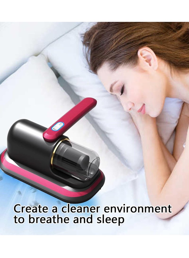 Portable Wireless Vacuum Cleaner For Bed , Handheld Mite Remover，Electric UV Sterilizer for Pillows, Sheets, Mattresses, Sofas, Plush Toys and Other Fabric Surfaces.