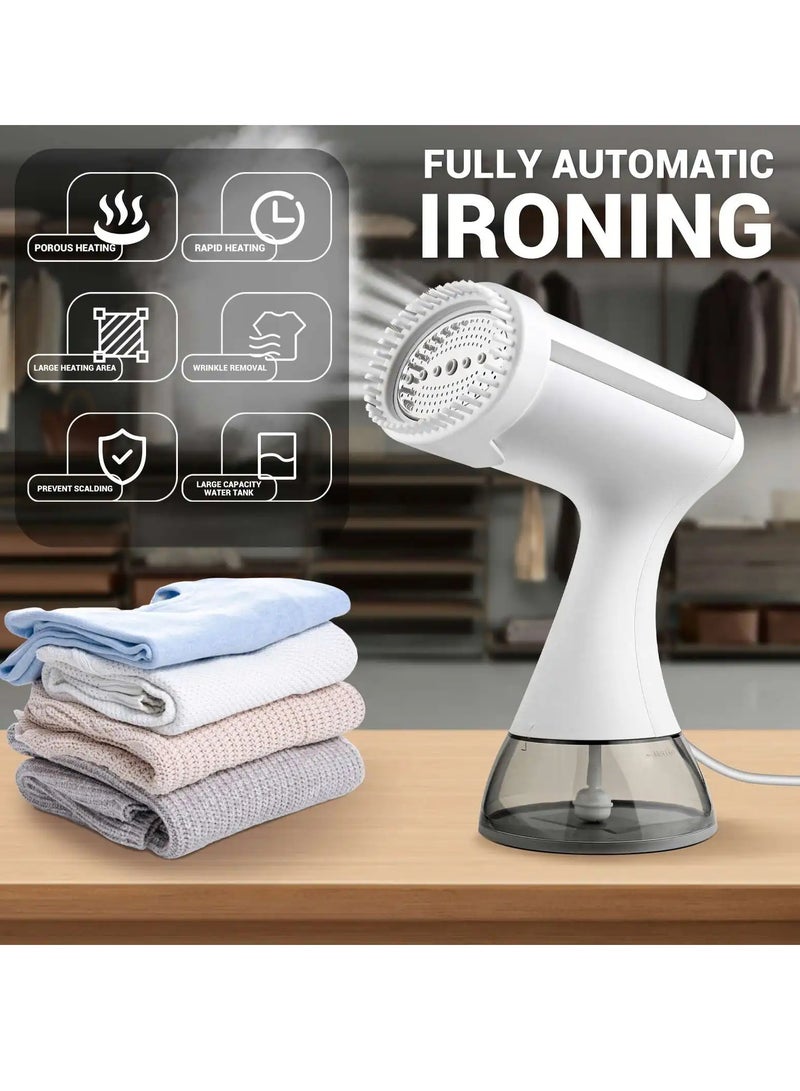 Portable Garment Steamer For Clothes, 1500W Handheld Steamer, 20s Fast Heat-Up, 300ml Large Capacity Water Tank, Travel-Friendly Wrinkle Remover, Fabric Steamer For Home And Travel