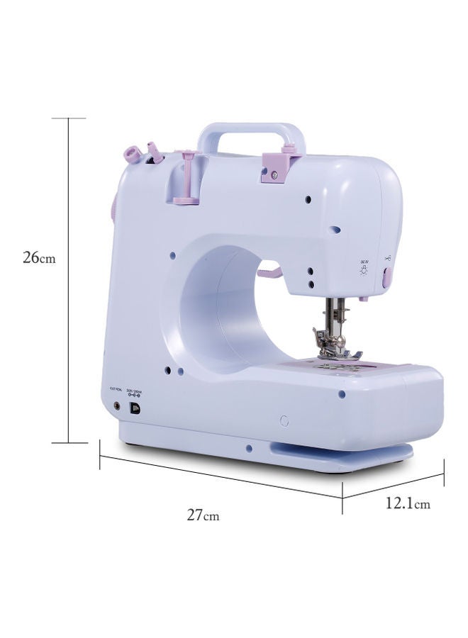 Portable Electric Sewing Machine With Foot Pedal H37650EU-su White/Purple