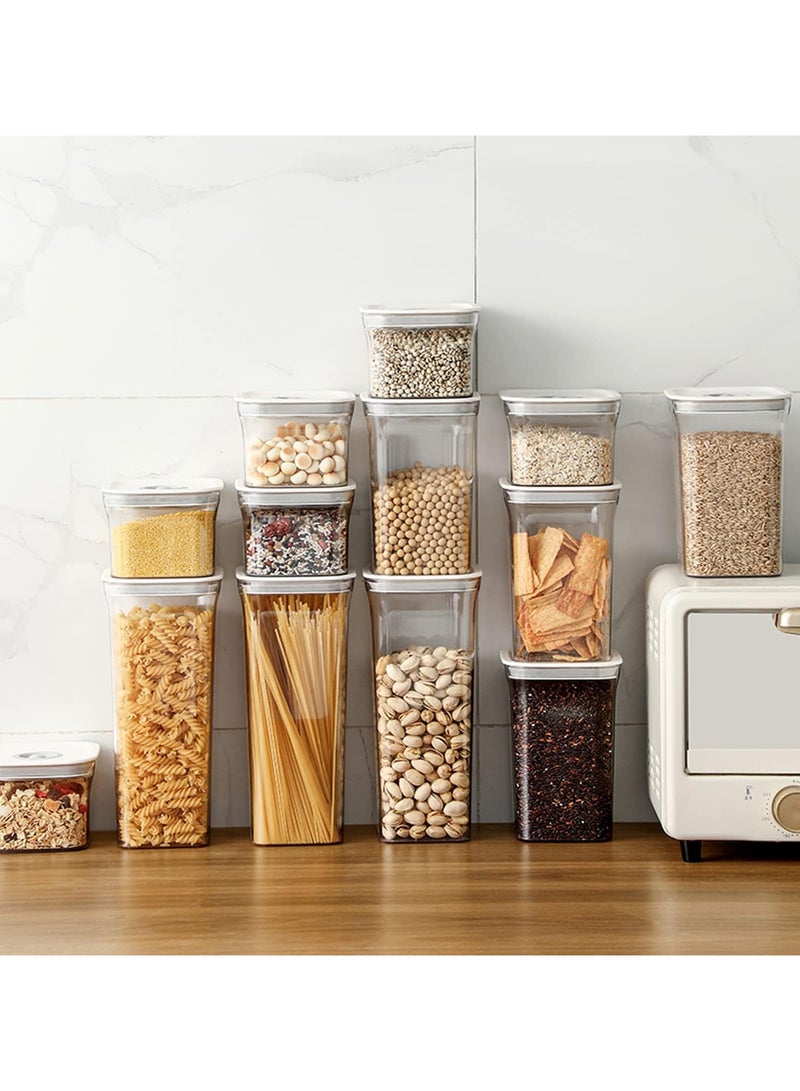 Airtight Food Storage Containers,Set of 6，Food Grade Plastic Sealed Storage Tank with Lock Lids,Kitchen Pantry Organization Storage Jars,Moisture Proof,for Candy,Coffee,Cereal (M:1000ML*6PC)