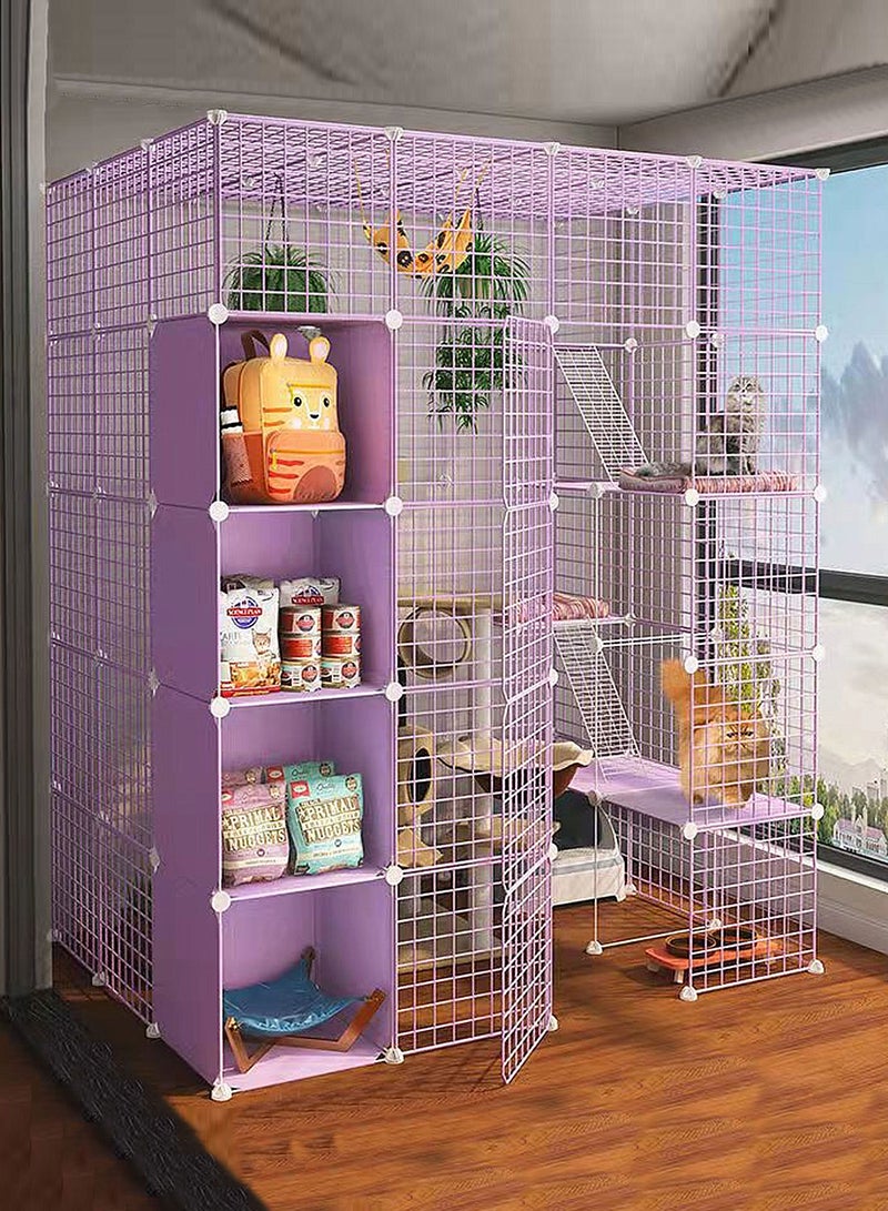 Cat Cage Special Household Large Cat Nest Villa Three Cat House Kitten's House Two Layer Cat House Cat Supplies