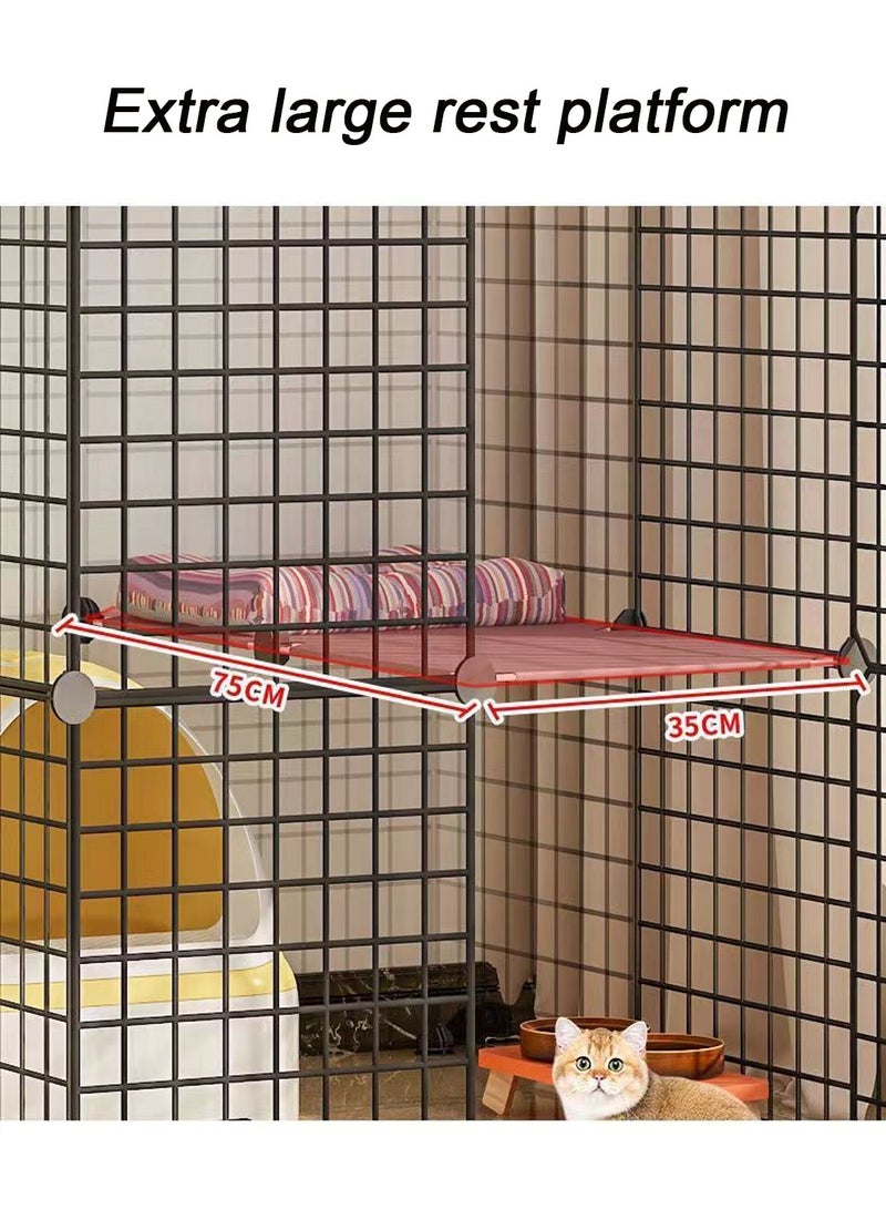 Cat Cage Extra Large Free Space Home Luxury Cat Villa Indoor Cat House