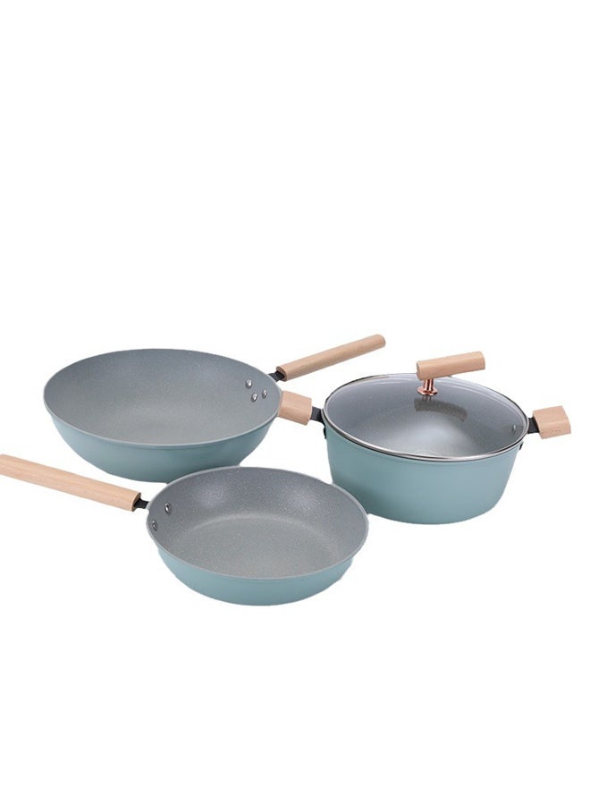 3 Pieces Non-Stick Cooking Pan Frying Pan Gift Pot Set