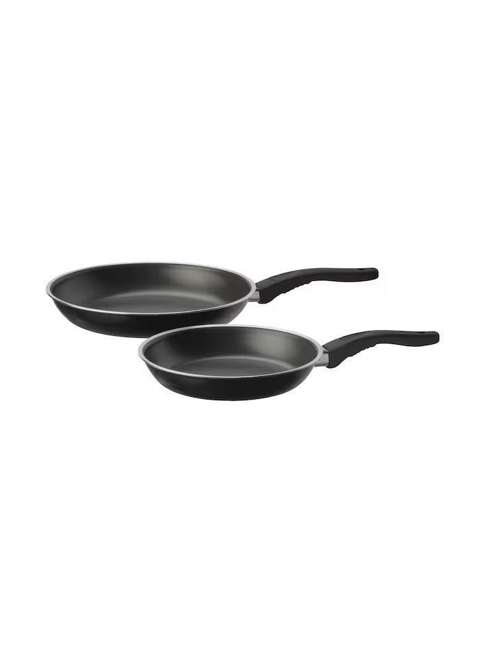 Frying pan, set of 2, black