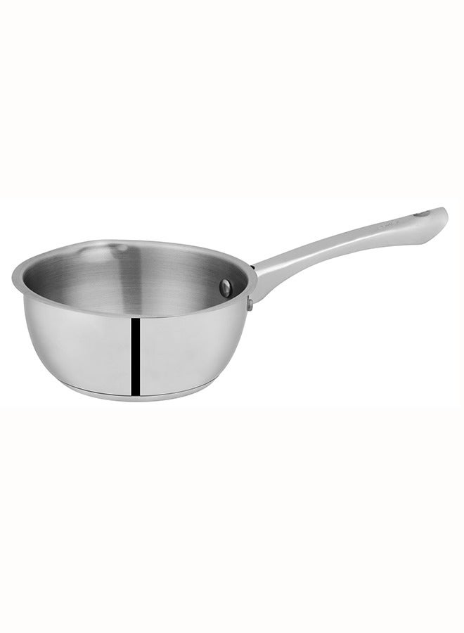 SONEX Majestic Stainless Steel Milk & Sauce Pan, 19 cm (1.8 Ltr) – Sandwich Bottom, Cool Handle, Ideal for Heating Milk, Sauces, Soups, and More, Durable Construction, Easy Pour Spout