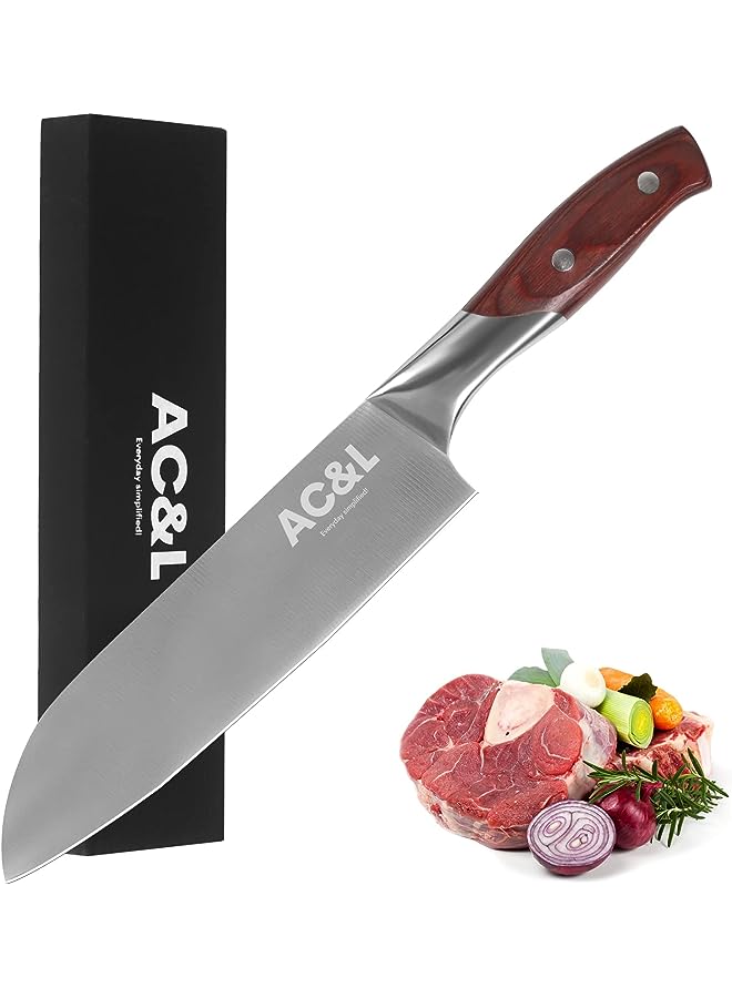 Chef Knife, 8-inch Professional Kitchen Knife, High Carbon Stainless Steel Sharp Chef's Knife with Ergonomic Handle and Gift Box for Vegetable Fruit Boneless Meat Restaurant (27.5X1.80cm)