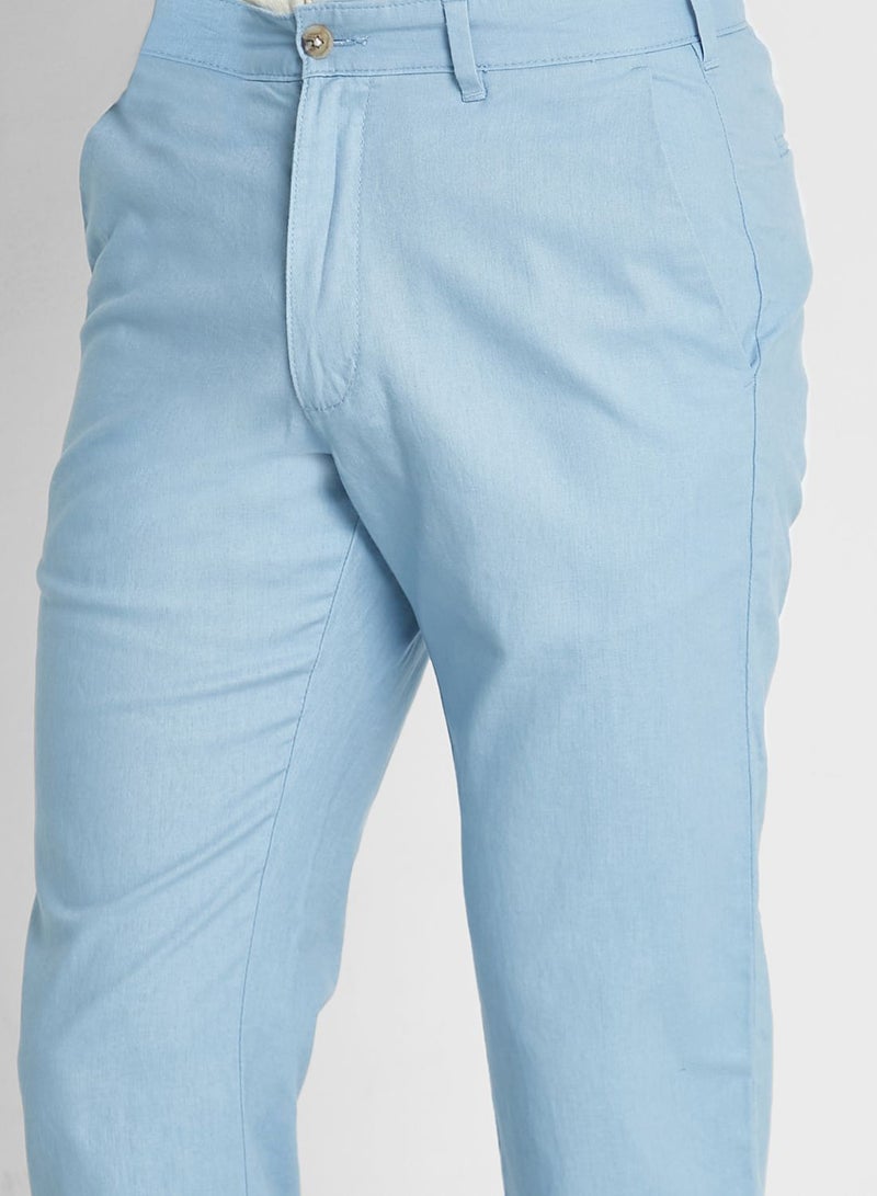 Essential Linen Straight Fit Trousers