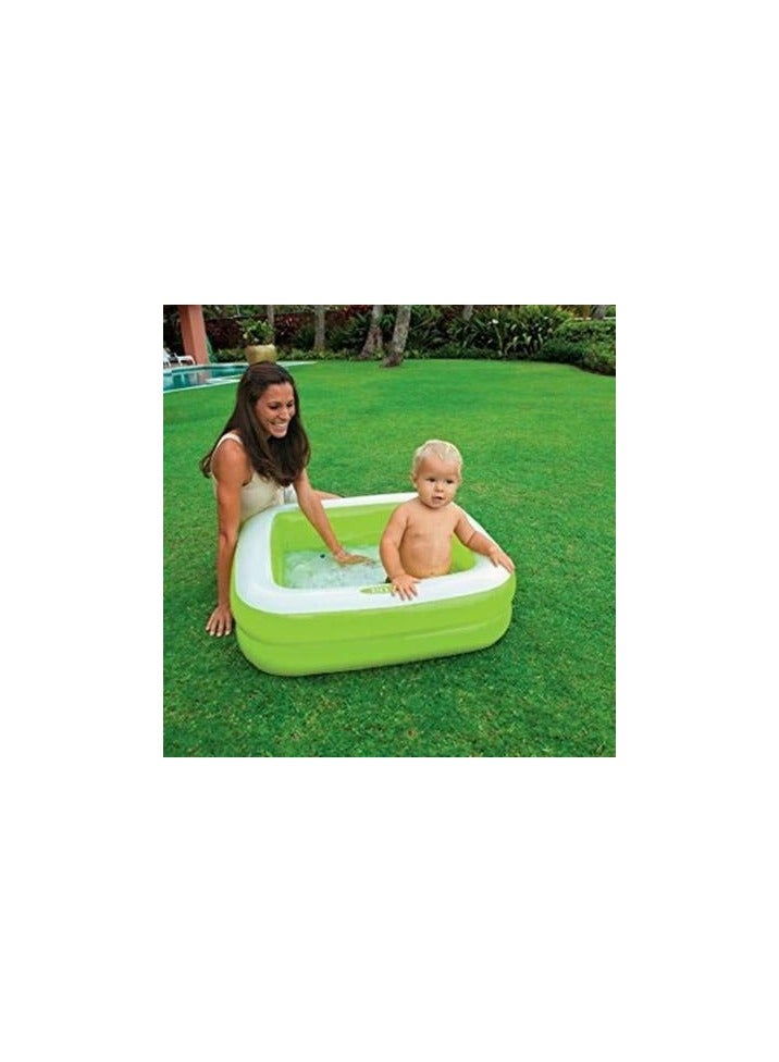 Rectangular Inflatable Kids Swimming Pool With Air Pump Pink Bath Tub for Kids