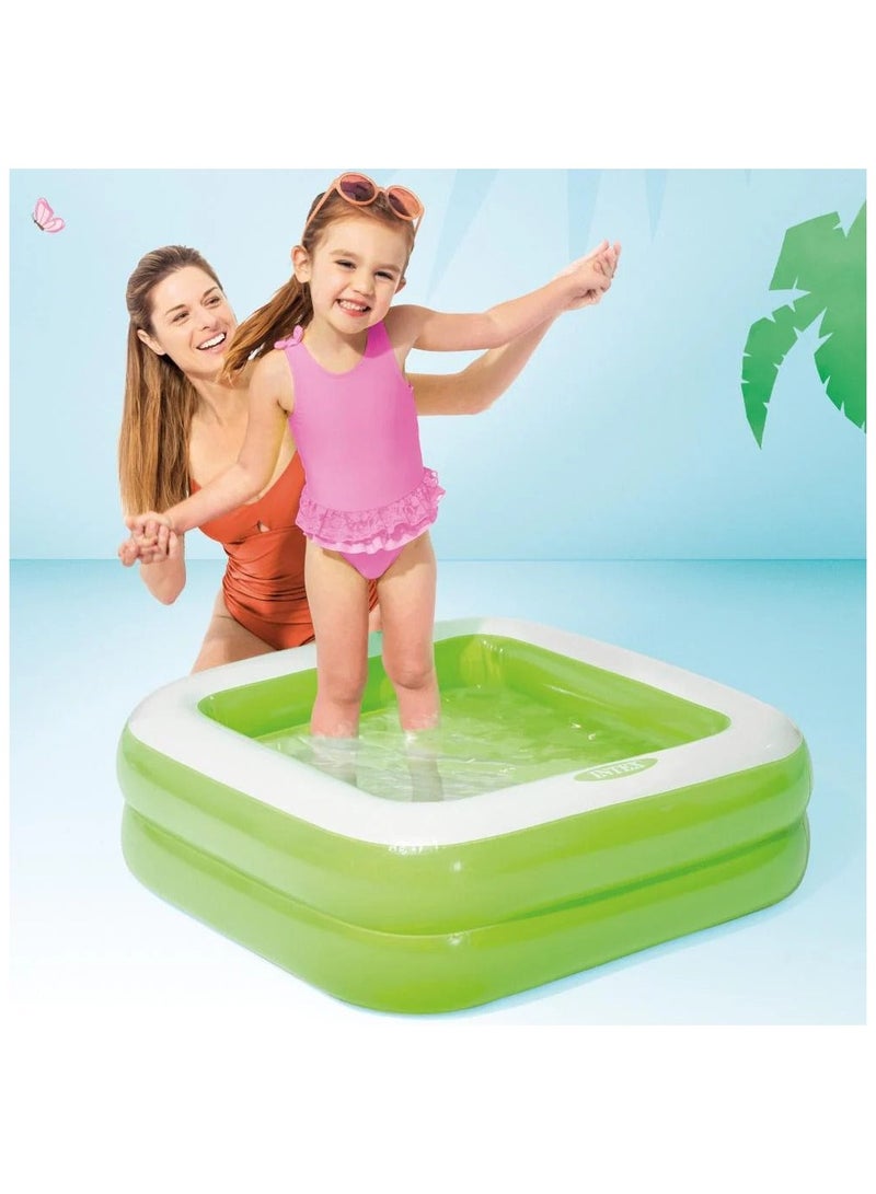 Rectangular Inflatable Kids Swimming Pool With Air Pump Pink Bath Tub for Kids