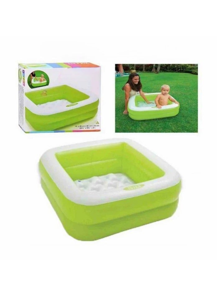 Rectangular Inflatable Kids Swimming Pool With Air Pump Pink Bath Tub for Kids