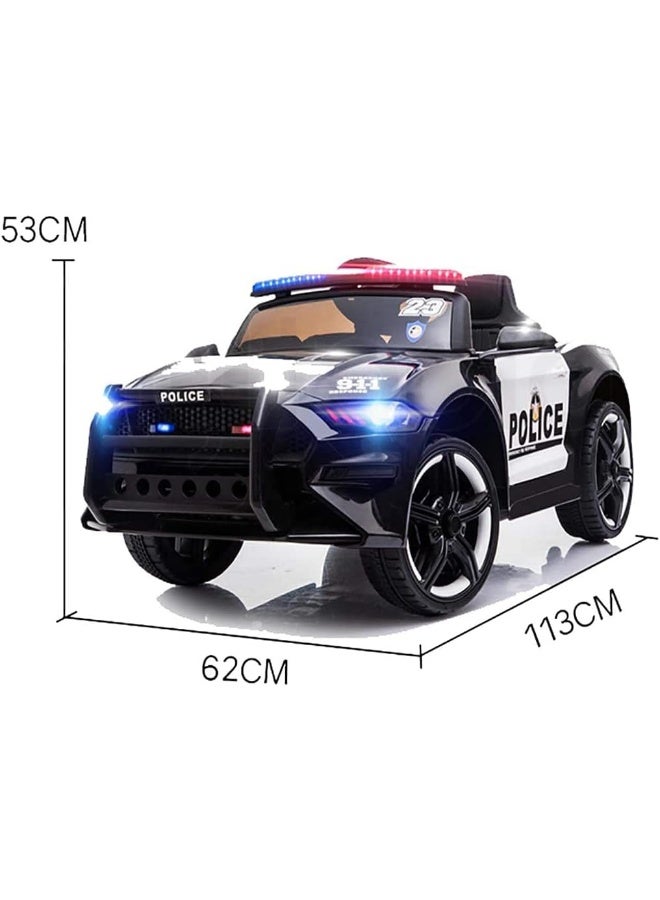 Gt Police Electric Ride On Car with Parental Remote Control for Kids - 12V