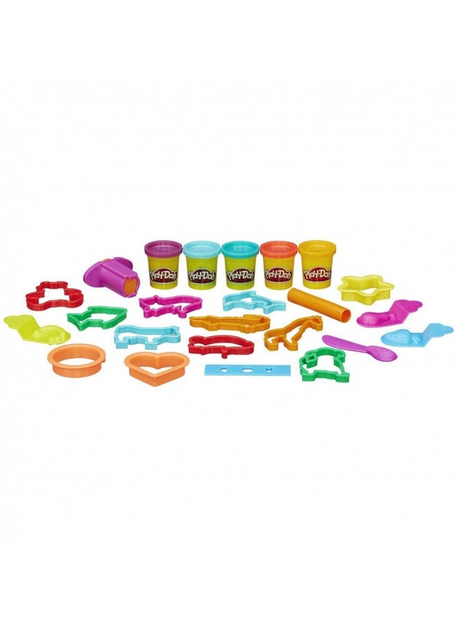 Play-Doh Fun Tub Playset, Starter Set For Kids With Storage, 18 Tools, 5 Non-Toxic Colors, Preschool Toys, Ages 3+