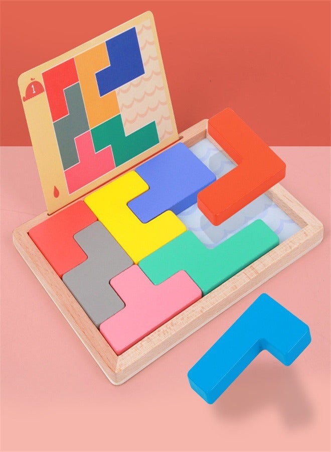 Dementia Activities for Seniors Wooden Puzzle Pattern Blocks Products for Elderly with Dementia Products for Alzheimers Patients Easy Memory Gift