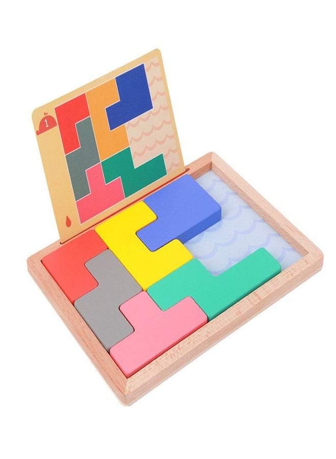 Dementia Activities for Seniors Wooden Puzzle Pattern Blocks Products for Elderly with Dementia Products for Alzheimers Patients Easy Memory Gift