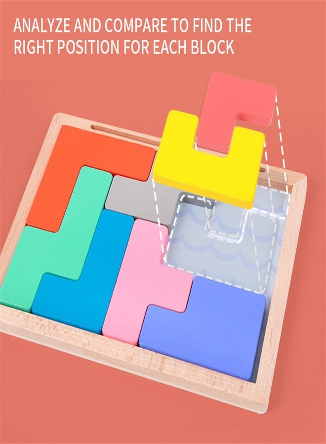 Dementia Activities for Seniors Wooden Puzzle Pattern Blocks Products for Elderly with Dementia Products for Alzheimers Patients Easy Memory Gift