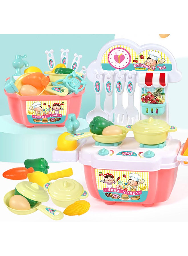 Pretend Play Toy Kitchen Set 23.5x10.5x26cm