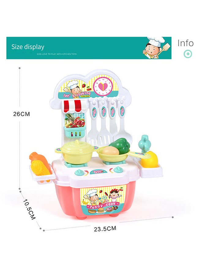 Pretend Play Toy Kitchen Set 23.5x10.5x26cm