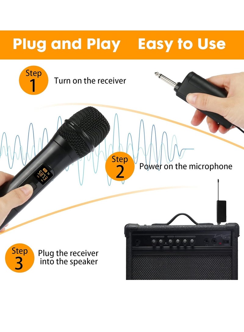 Wireless Microphone UHF Single  Portable Handheld Dynamic Karaoke Mic