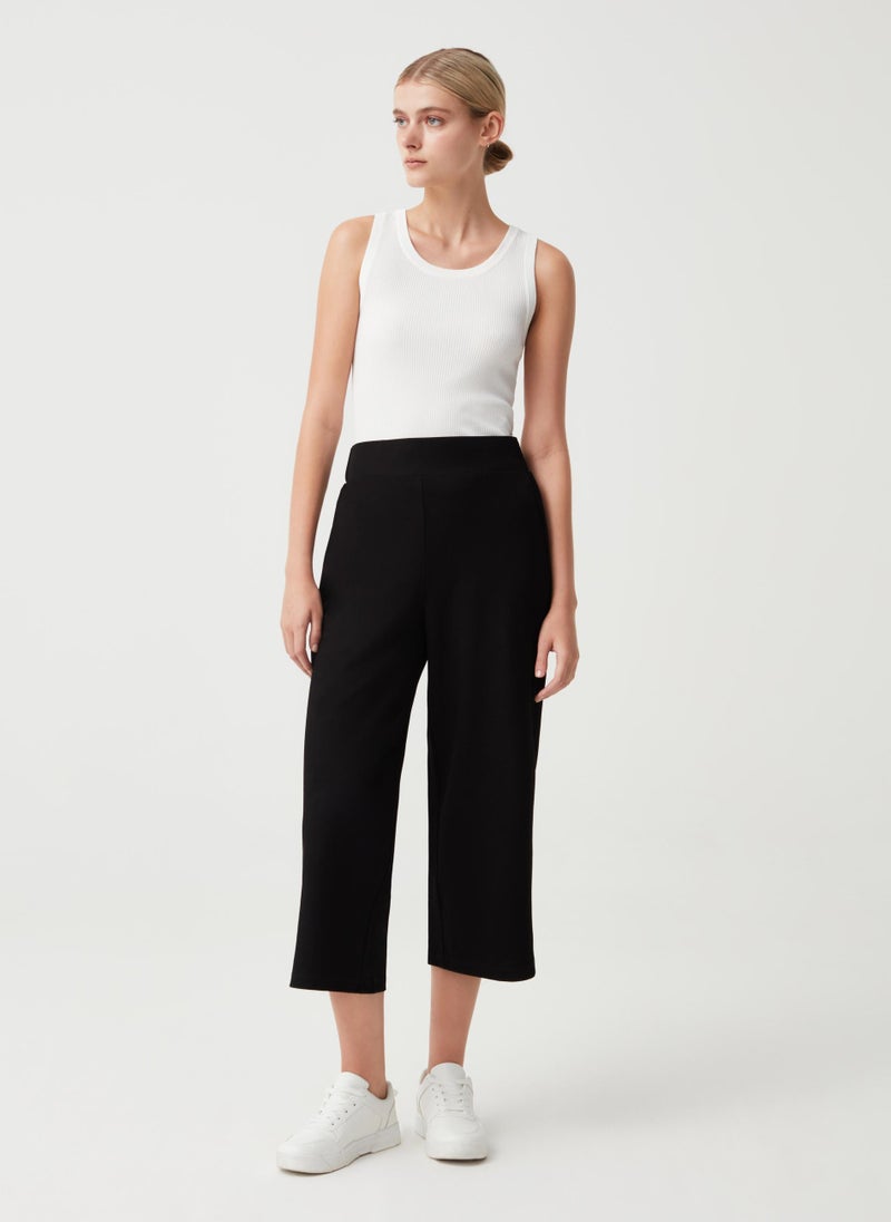 Ovs Stretch Wide-Leg Trousers