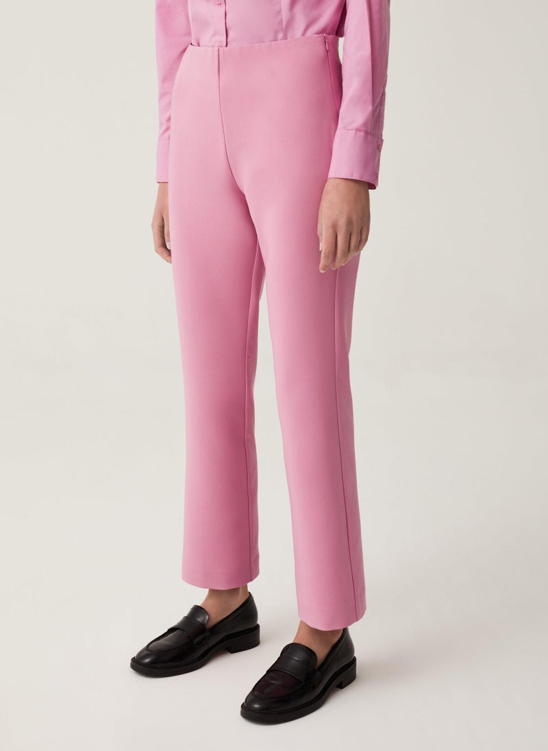 Ovs Flare-Fit Cropped Trousers