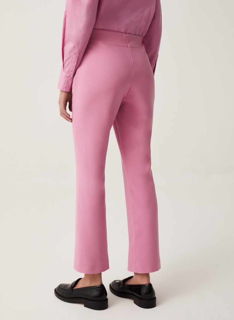 Ovs Flare-Fit Cropped Trousers