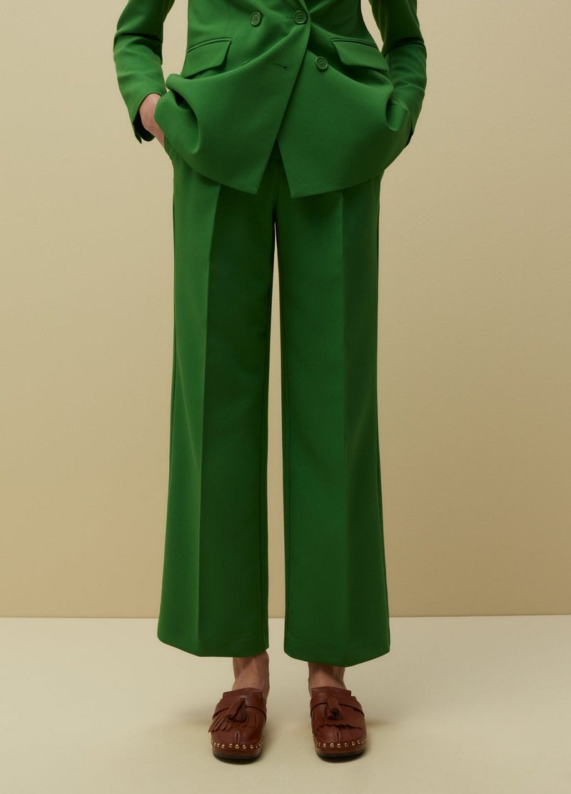 Ovs Piombo Wide-Leg Trousers With Inverted Pleats