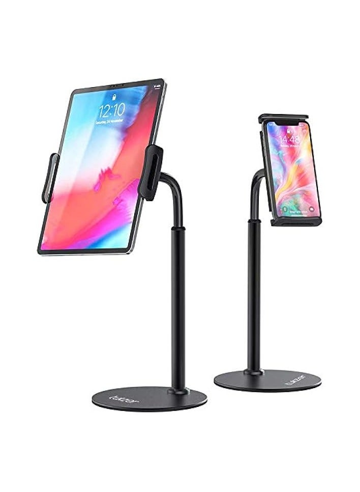 T11 Tablet Stand, 360° Swivel Tablet & Phone Holders Compatible With Any 4.7-Inch To 11-Inch Tab, Ipad, Cell Phone, Professional & Sturdy Ideal For Work From Home