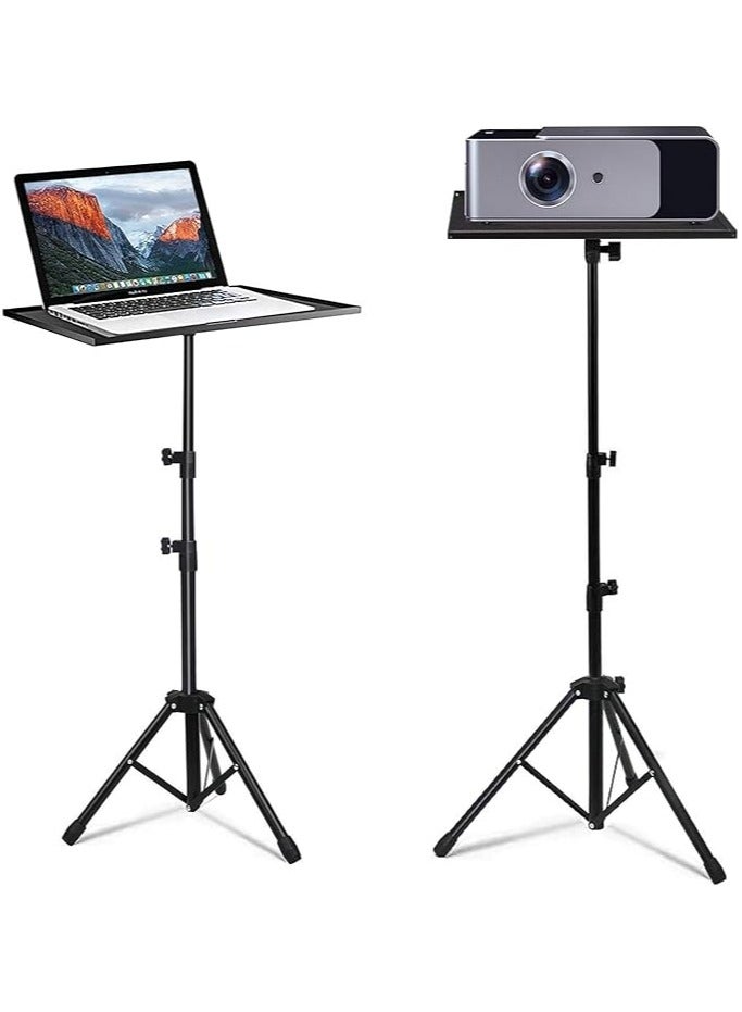 Projector Tripod Stand, Universal Laptop Tripod Stand, Portable DJ Equipment Stand, Folding Floor Tripod Stand, Outdoor Computer Table Stand For Stage or Studio, Height Adjustable 57 to 125 cm