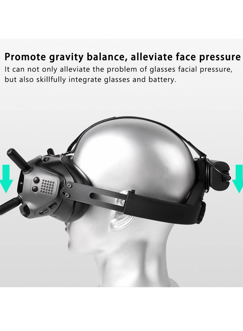 Adjustable Comfortable Head Strap with Battery Holder for DJI Goggles V2 - Perfect Fit for Drone Enthusiasts