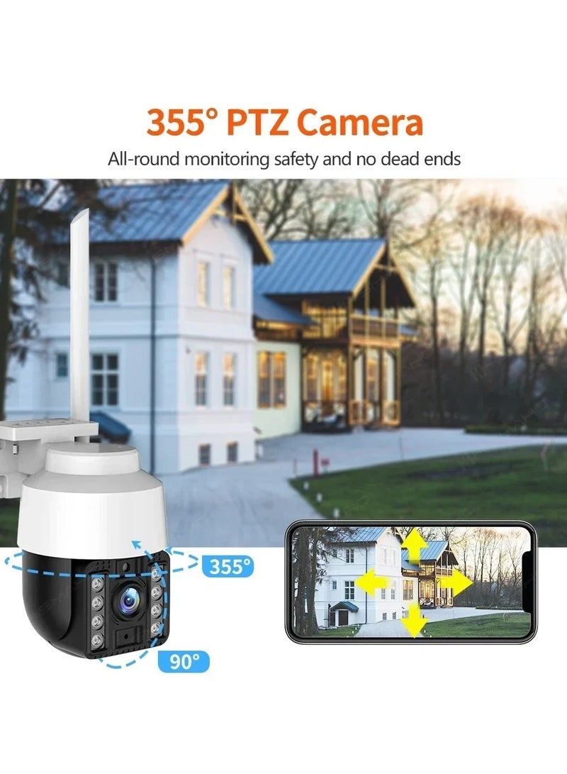 2K 4MP WiFi Security Camera Outdoor PTZ Video Cameras 1080P Auto Tracking Waterproof Surveillance CCTV Color Night Vision Alexa