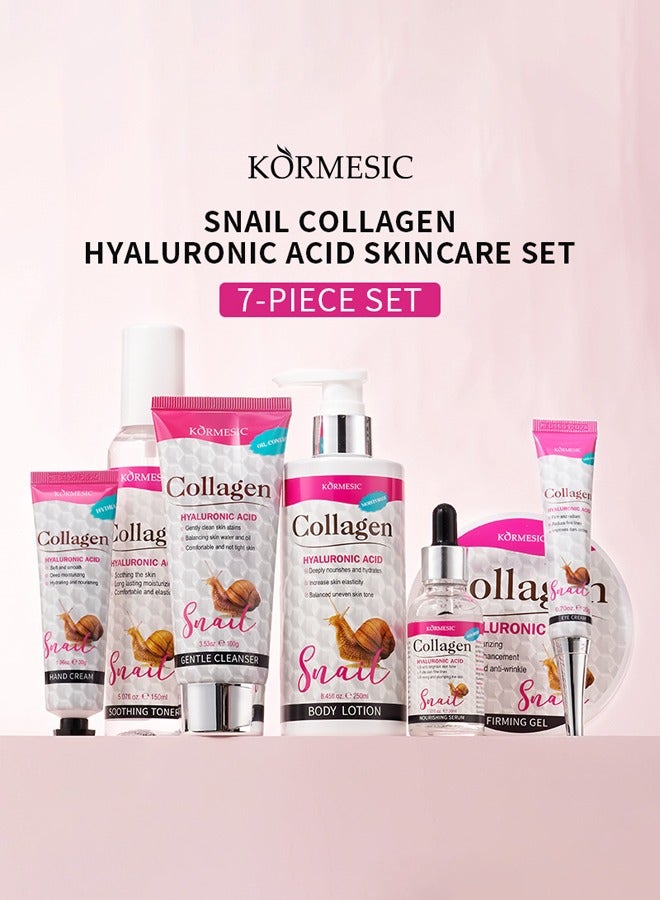 7-piece Snail Collagen Hyaluronic Acid Skincare Set