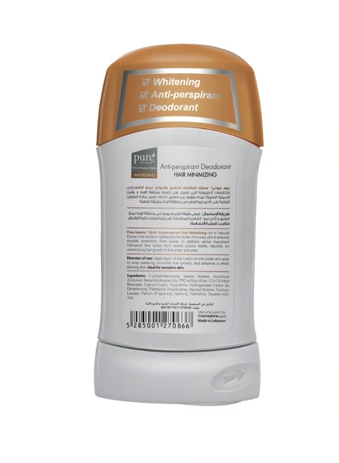 Pure Beauty Whitening Antiperspirant Deodorant Minimizing Hair -50g