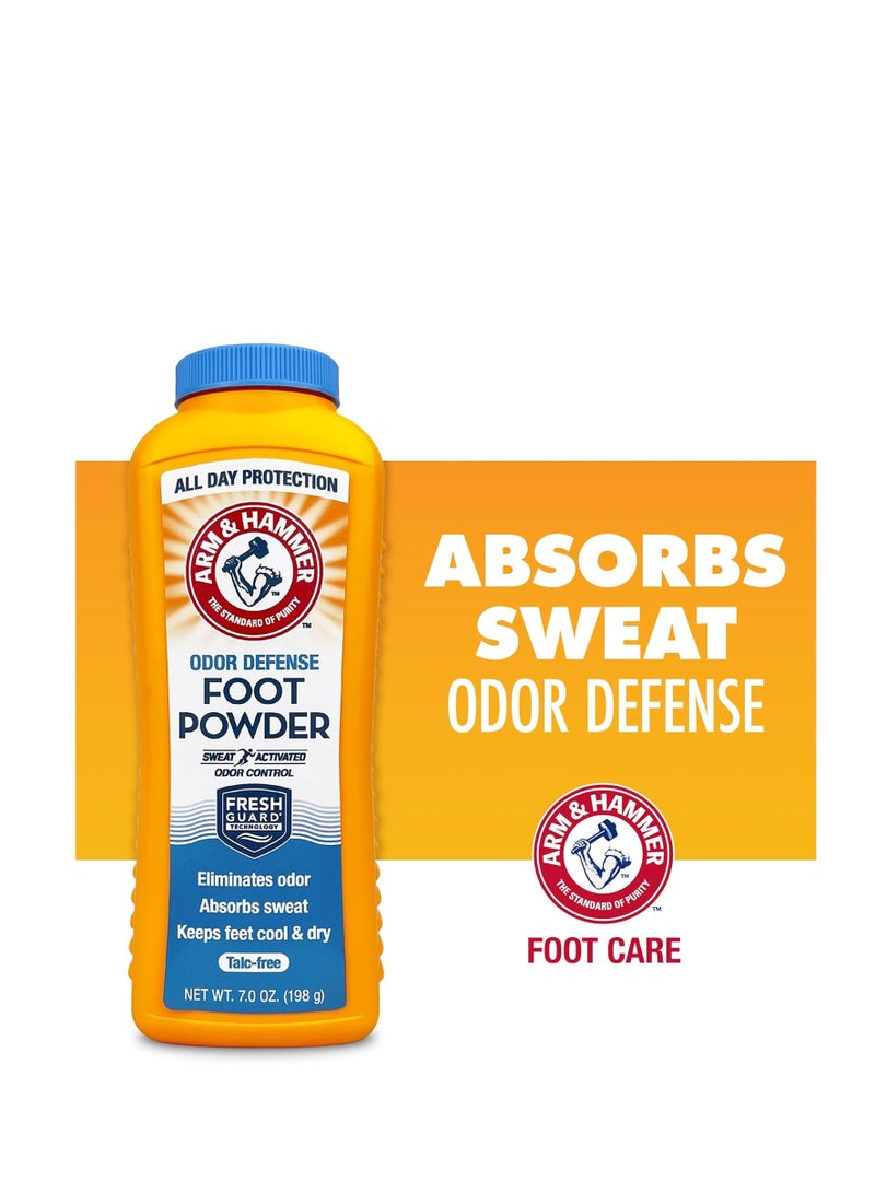 Arm & Hammer Foot Powder for Shoes & Feet, Talc-Free Odor & Moisture Control for Men & Women, 7 oz (3 Pack)