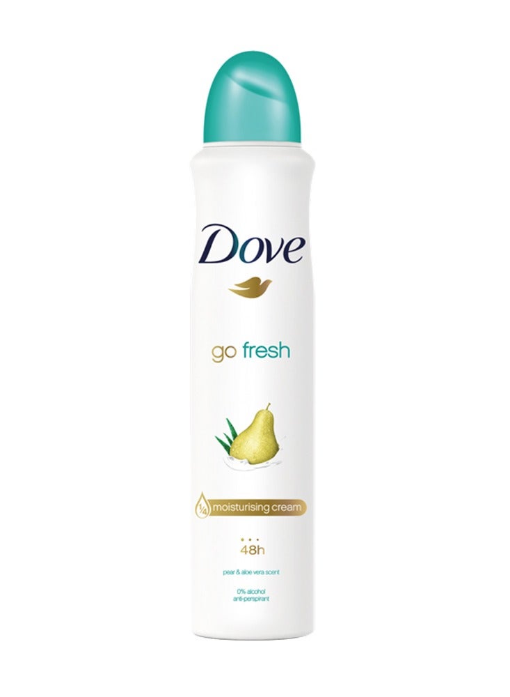 Pack of 6 Go Fresh Pear and Aloe Vera Scent Deodorant Spray 250ml