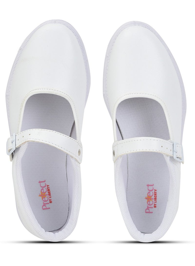 Girls White Ballerina Shoes - Liberty