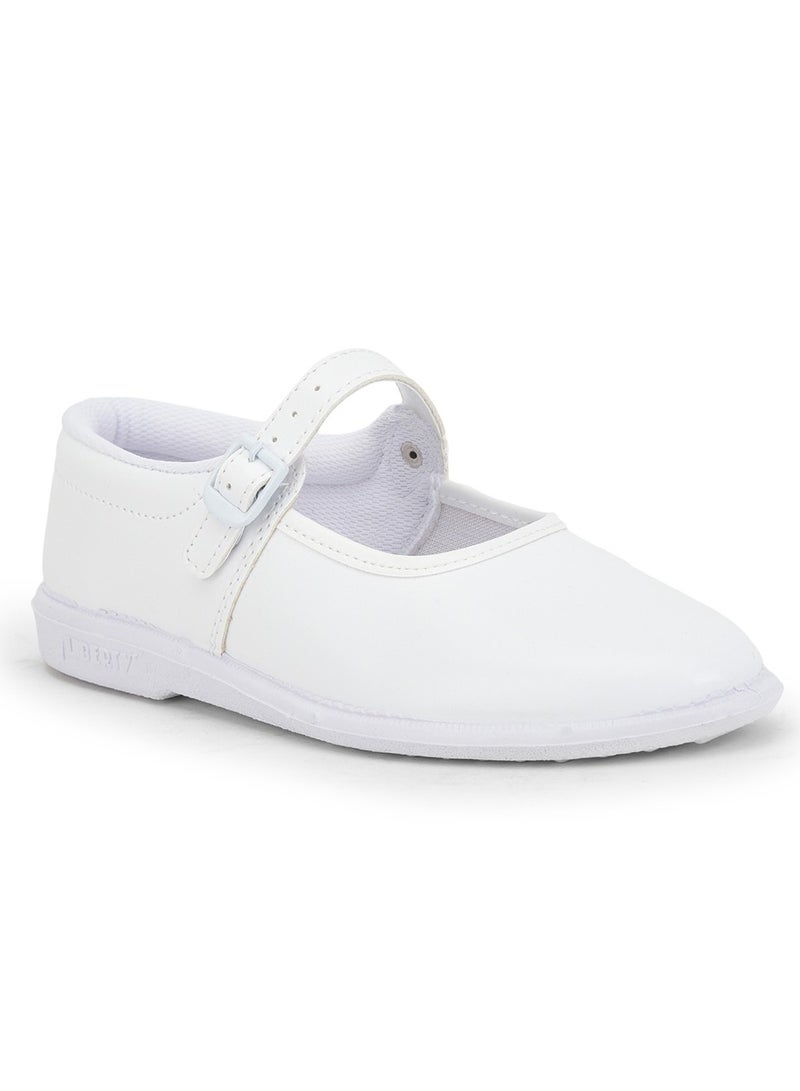 Girls White Ballerina Shoes - Liberty