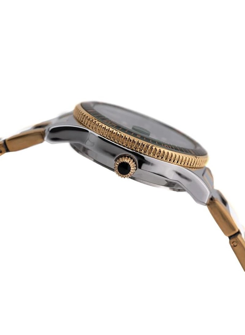 Couple Set Analog Quartz Two tone Stainless Steel Watch - 7466