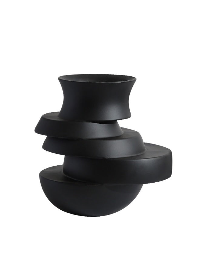 Irregular Vase Black A