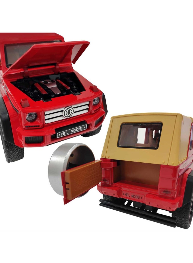 1:22 Scale Collectible Metal Toy Car with Openable Trunk | Pull Back Action Model