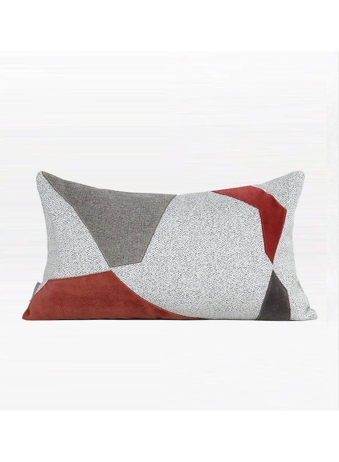 Scarlet Asymmetry Cushion Rectangle