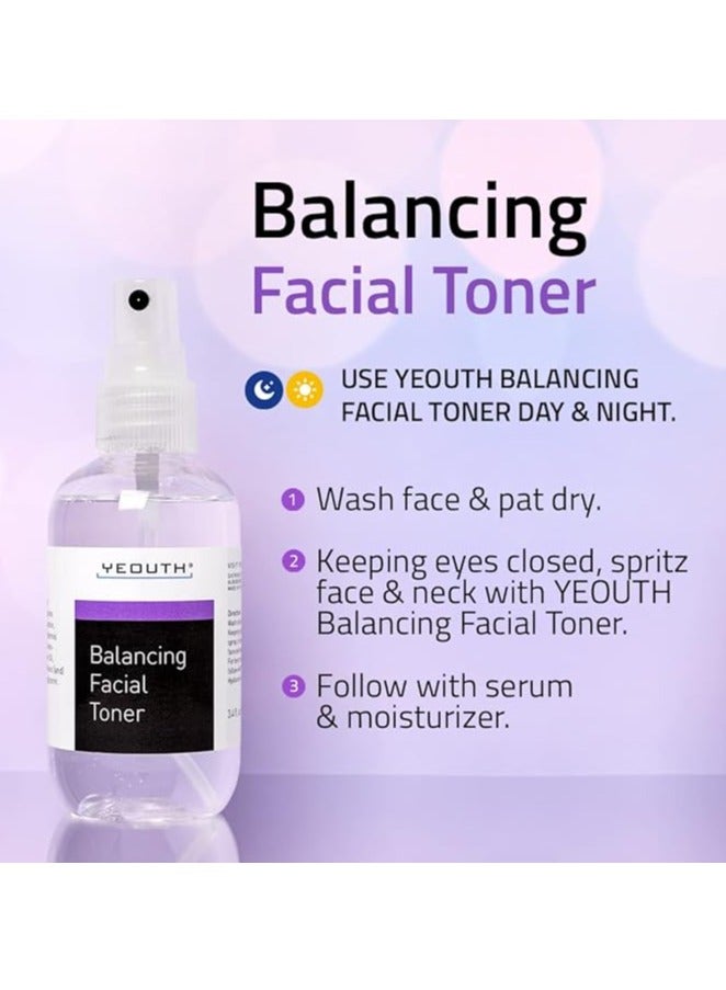 Yeouth Balancing Facial Toner With Chamomile,allantoin, Alcloxa, 3.4oz