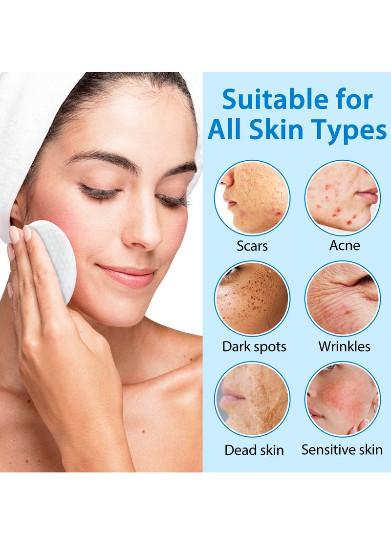 40Pcs Glycolic Acid Pads Smooth And Radiant Skin Glycolic Pads Reduce Scars Fine Lines Dark Spots Acne Dead Skin & Blackheads with Glycolic Acid Salicylic Acid & Hyaluronic Acid