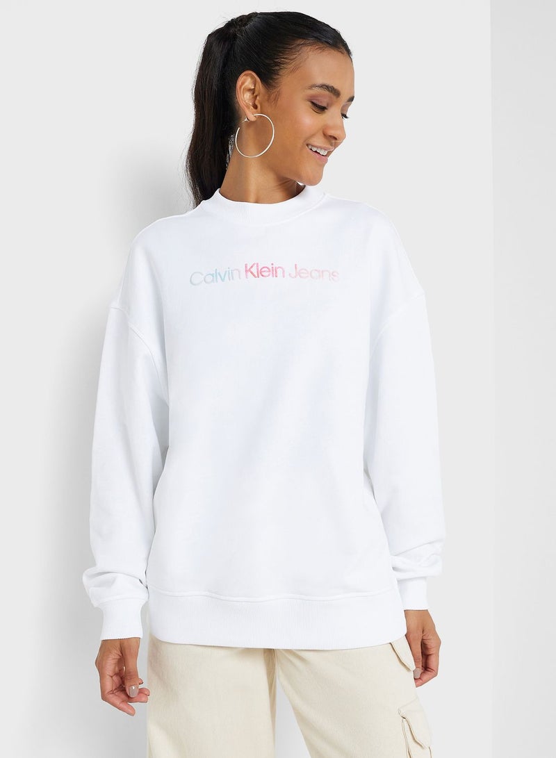 Crew Neck Graphic Sweater