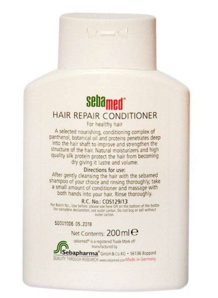 Sebamed Hair Repair Shampoo 200ml And Conditioner 200ml